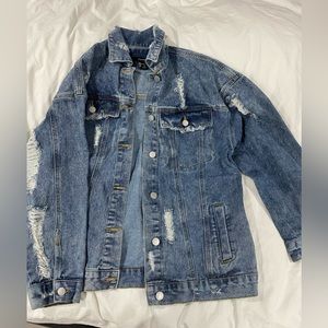 Forever 21 distressed jean jacket